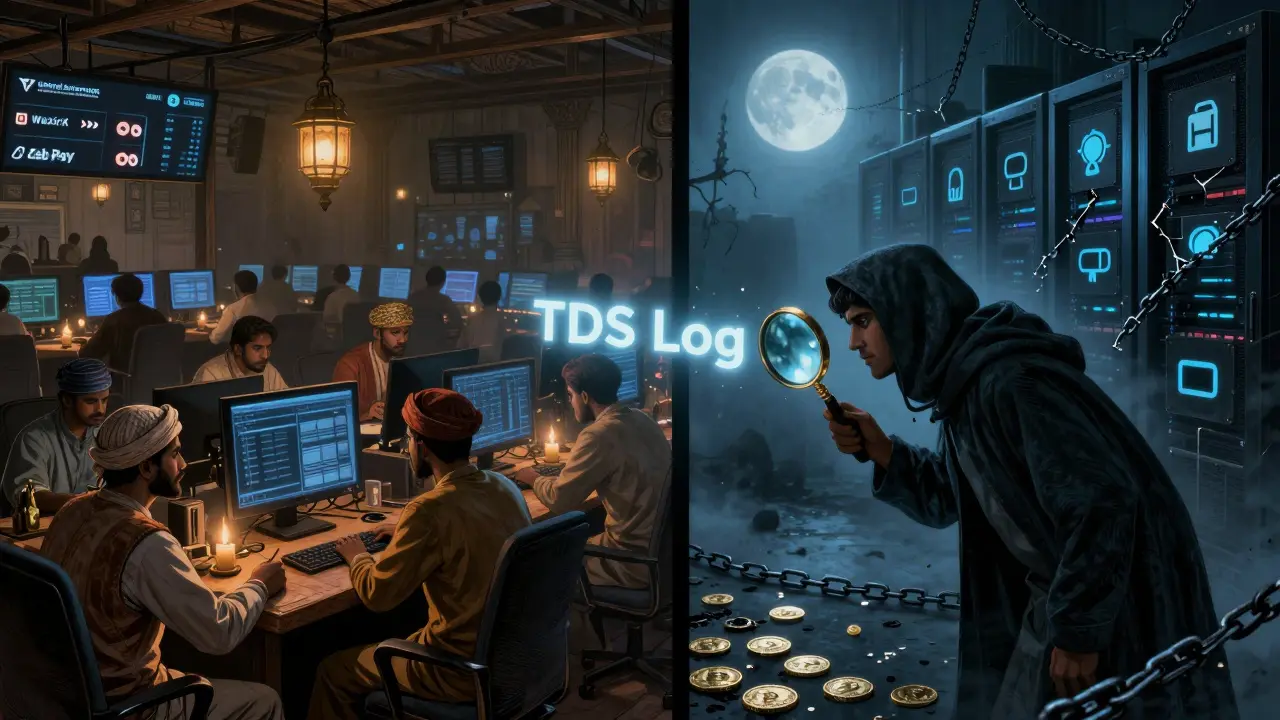 Split scene: Indian traders use legal crypto platforms while offshore exchanges lie blocked in shadow under government surveillance.