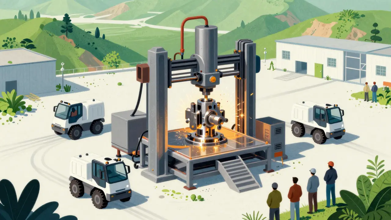 3D printer making parts for electric mining vehicles