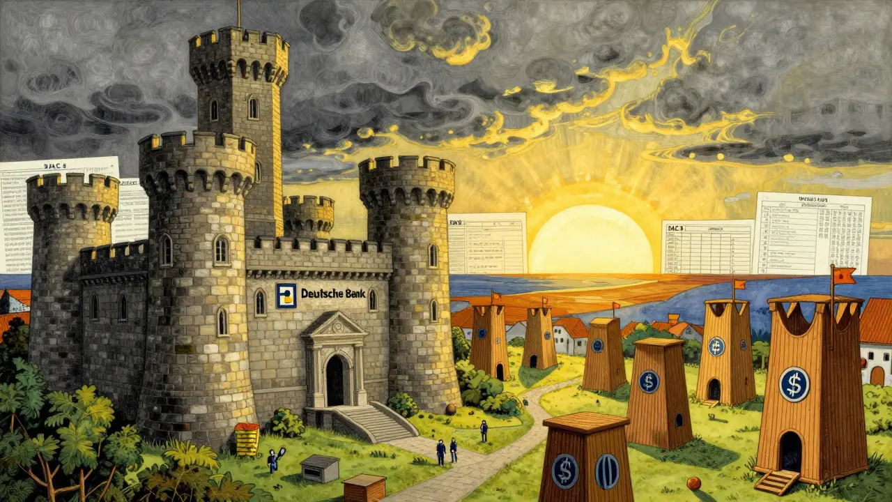 Traditional bank castles vs startup forts under a rising regulatory sun