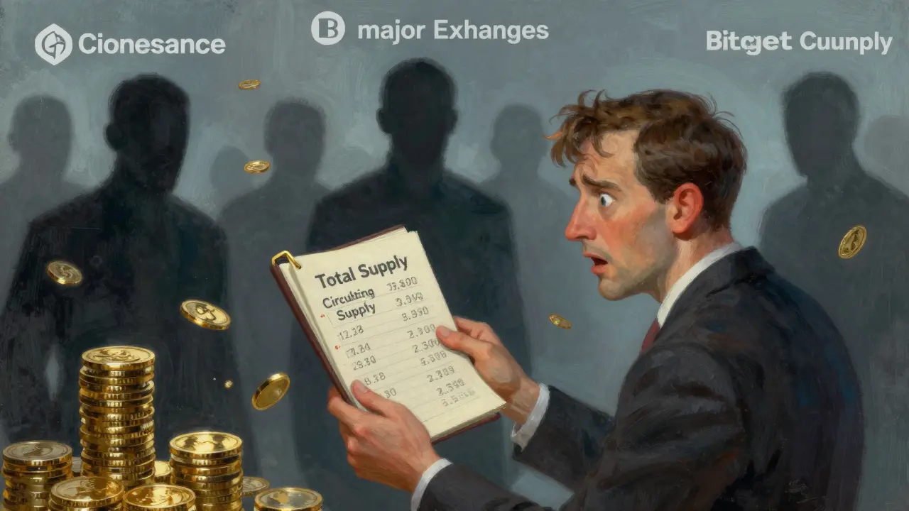 Confused investor facing hidden exchange figures and vanishing coins