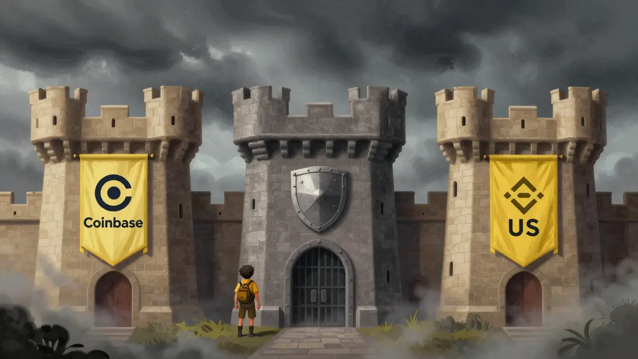 Three fortified castles representing safe exchanges in Howard Pyle style