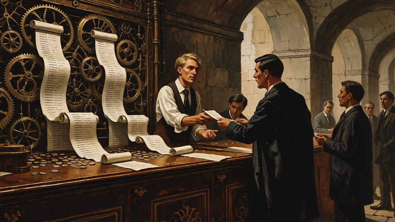 Exchanging identity scrolls in a crypto vault